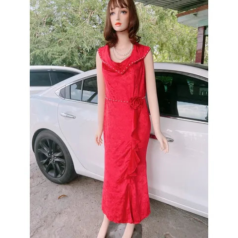 Đầm dạ hội hoa vân nổi Có co giãn Giá 320k Hàng có sẵn giao ngay