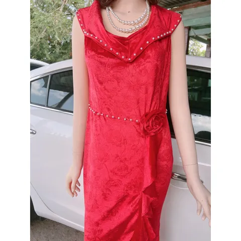 Đầm dạ hội hoa vân nổi Có co giãn Giá 320k Hàng có sẵn giao ngay