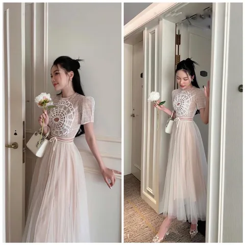 Váy ren xoè thiết kế cao cấp, đầm công chúa hot hit  Giá 380k Hàng có sẵn giao ngay Hàng bao đẹp Như hình chụp