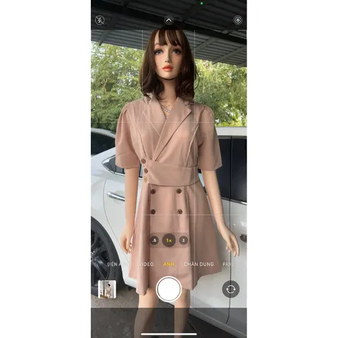 Đầm vest nữ điệu tiểu thư  Màu nude Giá 320k Hàng có sẵn giao ngay L Chất liệu tuyết mưa cao cấp