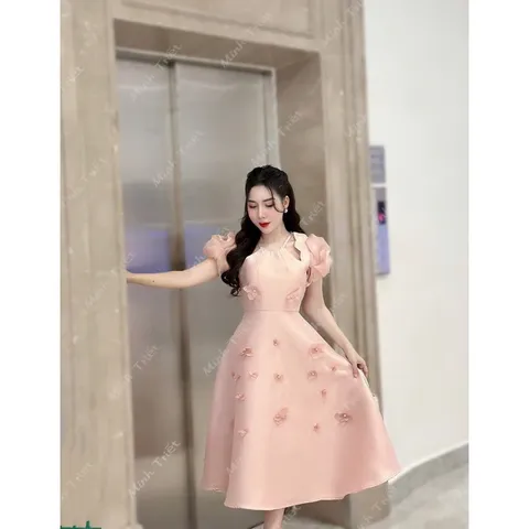 Đầm tapta hồng siêu đẹp Giá 390k Hàng có sẵn giao ngay