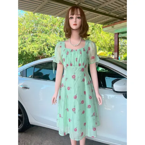 Đầm hoa 2 lớp siêu đẹp Hàng có sẵn giao ngay L Giá 290k