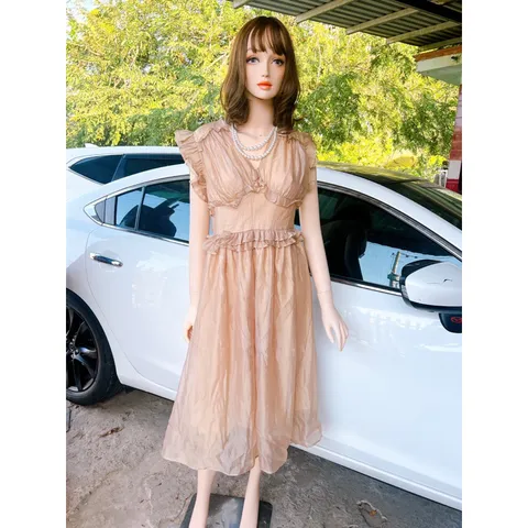 Đầm tơ 2 lớp siêu xịn Giá 299k Hàng có sẵn giao ngay L Chính phẩm hàng của Mẫu boutique Màu da