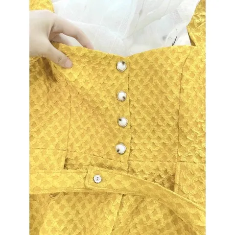 ☘️ SET GẤM XỐP CỔ VUÔNG ĐAI EO 🌷( gồm áo và váy 🌷 Hàng xuất sắc thiết kế siêu đỉnh , cổ vuông sang trọng mix đai đá