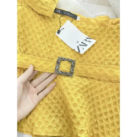 ☘️ SET GẤM XỐP CỔ VUÔNG ĐAI EO 🌷( gồm áo và váy 🌷 Hàng xuất sắc thiết kế siêu đỉnh , cổ vuông sang trọng mix đai đá
