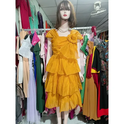 Đầm tầng đính hoa nổi Hàng có sẵn giao ngay Giá 290k Eo dưới 74cm Có sẵn mút ngực