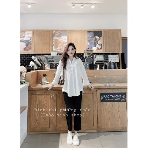Set áo sơ mi đũi + quần đen Quảng Châu Mã này e bán hoài nhé kh🤗🤗 Giá 290k