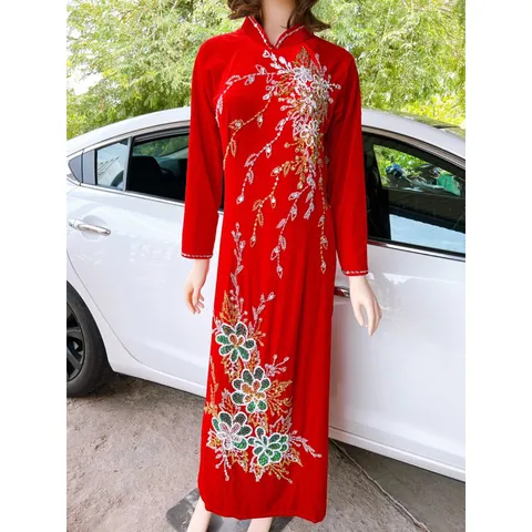 Mẫu Áo Dài Mẹ, Sui đẹp…áo dài nhung, áo dài chiffon và đầm dạ hội Đính Kết Thủ Công Tỉ Mỉ ( có đủ size )