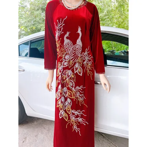Mẫu Áo Dài Mẹ, Sui đẹp…áo dài nhung, áo dài chiffon và đầm dạ hội Đính Kết Thủ Công Tỉ Mỉ ( có đủ size )