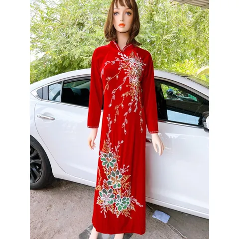 Mẫu Áo Dài Mẹ, Sui đẹp…áo dài nhung, áo dài chiffon và đầm dạ hội Đính Kết Thủ Công Tỉ Mỉ ( có đủ size )