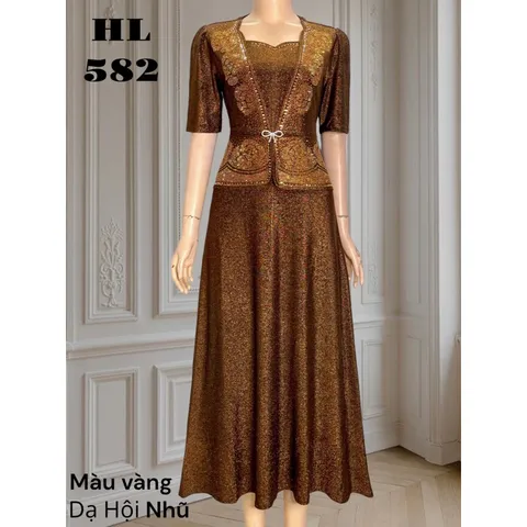 Giá 390k **CHẤT LIỆU : THUN NHŨ CO GIÃN - CƯỜM ÉP CAO CẤP Đầm tiệc đẹp như hình Hàng có sẵn giao ngay