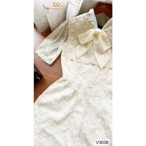 VÁY BE REN CỔ PHỐI NƠ THIẾT KẾ CAO CẤP Giá 350k HÀng cao cấp
