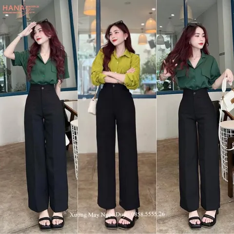 HOT Quần tây công sở ống loe phom dáng trẻ trung màu Đen sang chảnh chất vải tuyết mưa hot HOT Giá 150k Hang có sẵn