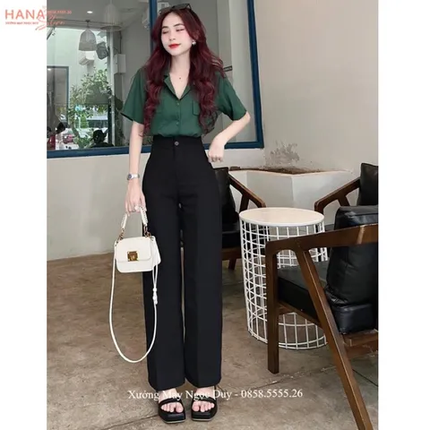 HOT Quần tây công sở ống loe phom dáng trẻ trung màu Đen sang chảnh chất vải tuyết mưa hot HOT Giá 150k Hang có sẵn