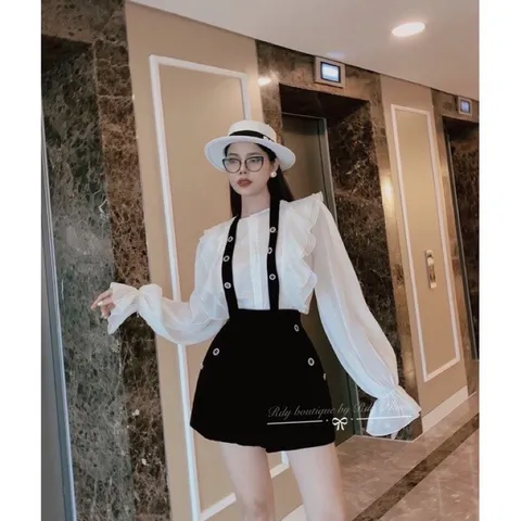 Set áo sơ mi + chân váy như hình Giá 290k Hàng có sẵn giao ngay