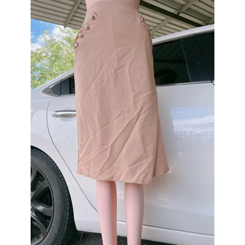 chân váy màu nude Hàng có sẵn giao ngay Eo dưới 70cm mặc đẹp Giá 150k