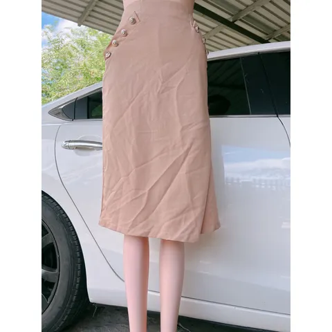 chân váy màu nude Hàng có sẵn giao ngay Eo dưới 70cm mặc đẹp Giá 150k