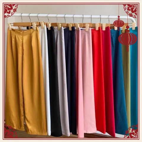 Quần lụa Nhật mặc với áo dài hay áo bà ba hay đồ lam đều đẹp Giá 120k/ quần Hàng có sẵn đủ size đủ màu
