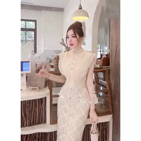 Đầm ren y hình Có size dưới 75kg Giá 360k Hàng có sẵn giao ngay Hàng đường may đẹp, kỹ, đúng mô tả.