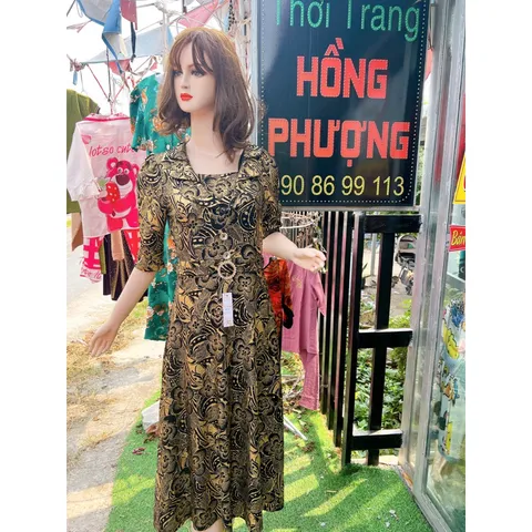 Đầm cổ vest nhũ kim sa siêu đẹp, siêu sang Có co giãn Hàng có sẵn giao ngay Giá 360k