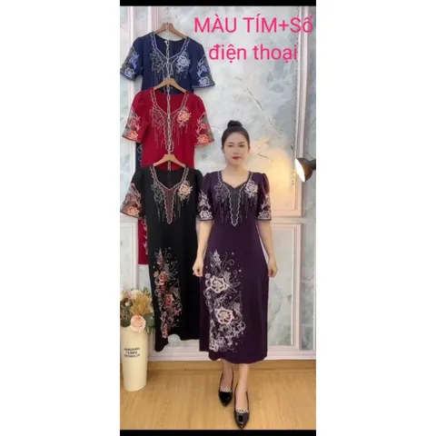 đầm thêu cho Mẹ
