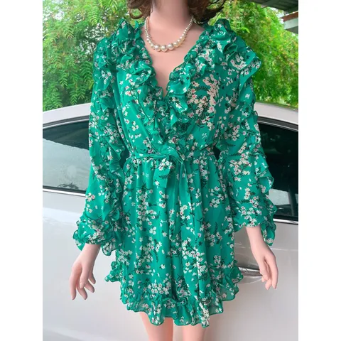 Jum hoa xanh tay dài nhúng bèo Giá 190k Hàng có sẵn giao ngay Màu y hình chụp kèm theo
