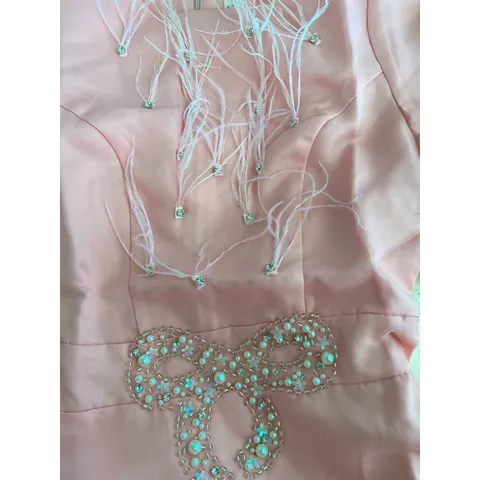 🎀Váy tafta nữ đính lông vũ và nơ đá sang chảnh, hàng 2 lớp, váy đứng form chuẩn ảnh mẫu mặc