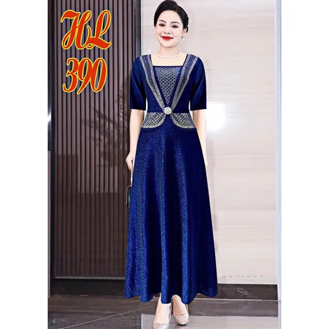 Đầm siêu co giãn dễ chịu, đính kết siêu đẹp Giá 370k Hàng có sẵn giao ngay