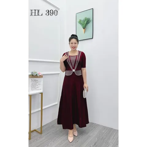 Đầm dự tiệc sang trọng vải nhũ ánh kim cao cấp tặng mẹ co giãn tốt Giá 380k ÁNH KIM  - y dụng.
