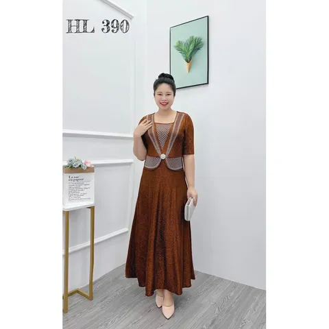 Đầm siêu co giãn dễ chịu, đính kết siêu đẹp Giá 370k Hàng có sẵn giao ngay