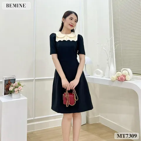 Đầm phối trắng đen như hình Giá 290k Chất liệu : tuyết mưa Hàng có sẵn giao ngay