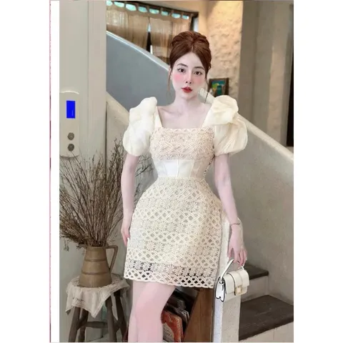 Đầm Nữ Thiết Kế Tơ Ren Đầm Dự Tiệc Đai Eo Tôn Dáng Sang Trọng Kèm {ẢNH THẬT} Giá 390k, người ta đang bán gần 7xx