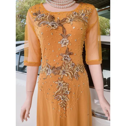 Đầm Dạ Hội Trung Niên , chất liệu Solen xịn Kết Đá Giá 399k Hàng có sẵn giao ngay Hàng co giãn dễ chịu