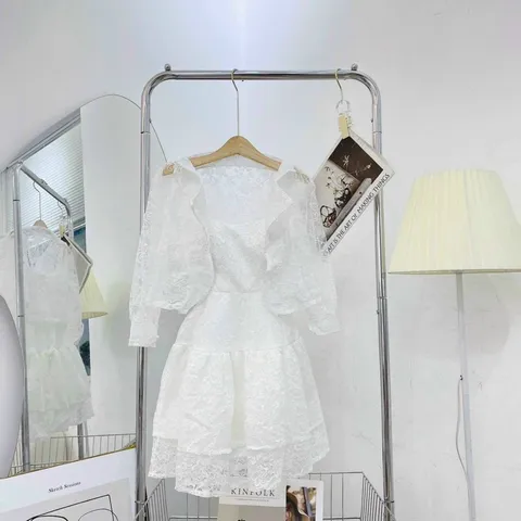 Set áo ren + đầm trắng ren như hình Giá 320k Hàng có sẵn giao ngay