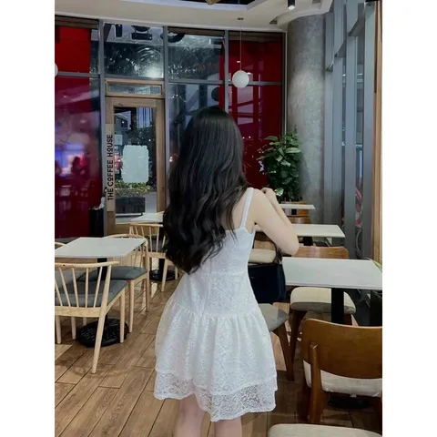Set áo ren + đầm trắng ren như hình Giá 320k Hàng có sẵn giao ngay