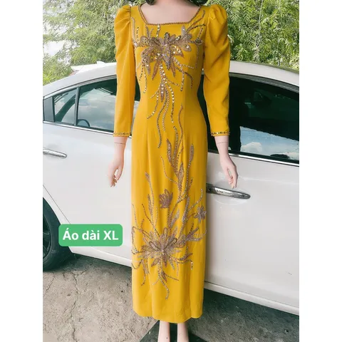 Áo dài đính kết Hàng đính kết siêu đẹp, bling bling, siêu sang Áo dài chifffon 4 tà đính kết Giá 450k/ áo dài