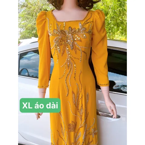 Áo dài đính kết Hàng đính kết siêu đẹp, bling bling, siêu sang Áo dài chifffon 4 tà đính kết Giá 450k/ áo dài