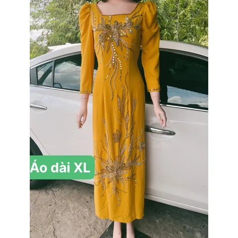 Áo dài đính kết Hàng đính kết siêu đẹp, bling bling, siêu sang Áo dài chifffon 4 tà đính kết Giá 450k/ áo dài