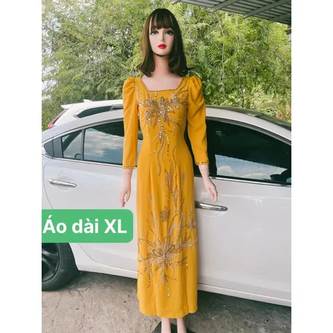Áo dài đính kết Hàng đính kết siêu đẹp, bling bling, siêu sang Áo dài chifffon 4 tà đính kết Giá 450k/ áo dài