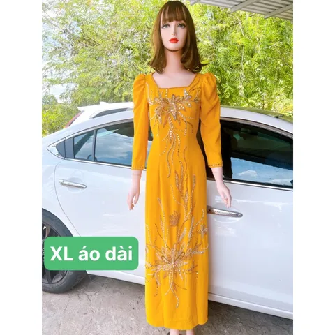 Áo dài đính kết Hàng đính kết siêu đẹp, bling bling, siêu sang Áo dài chifffon 4 tà đính kết Giá 450k/ áo dài