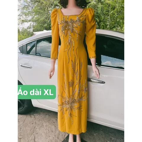 Áo dài đính kết Hàng đính kết siêu đẹp, bling bling, siêu sang Áo dài chifffon 4 tà đính kết Giá 450k/ áo dài