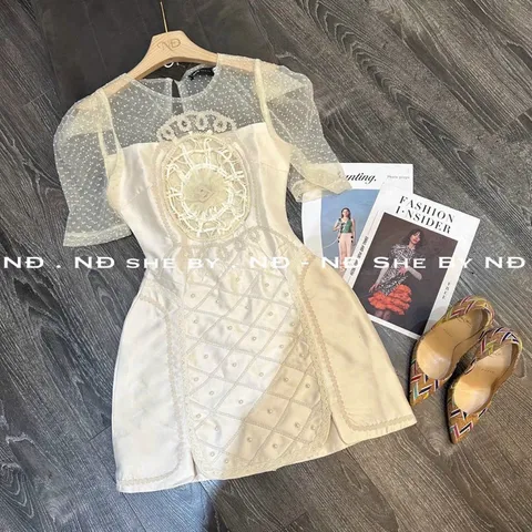 Siêu phẩm váy tacta đính kết chuẩn hãng cao câp Size S M L  Giá 360k Hàng có sẵn giao ngay