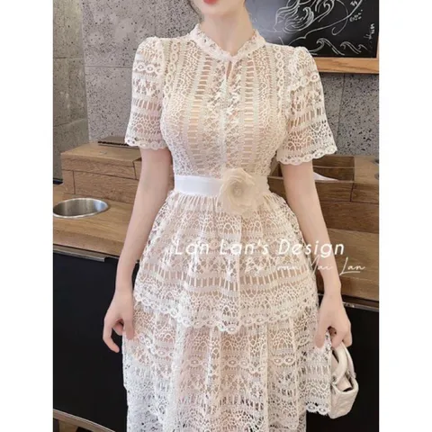 Đầm ren cao cấp Chất liệu ren y hình Giá 340k Hàng có sẵn giao ngay Hàng đường may đẹp, kỹ