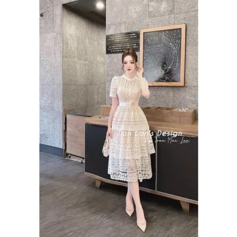 Đầm ren cao cấp Chất liệu ren y hình Giá 340k Hàng có sẵn giao ngay Hàng đường may đẹp, kỹ
