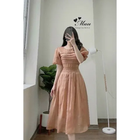 💐 VÁY TƠ LI EO TAY BỒNG 🌸 ☘️ Chất tơ mặc lên phom , xinh xắn như 1 nàng ther vậy 🥰 🌷 Các đường may tỉ mỉ cẩn thận