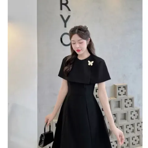 ĐẦM THIẾT KẾ CHOÀNG VAI SANG TRỌNG DÁNG DÀI,có sẵn lót vai, phù hợp đi chơi, đi làm, đi tiệc Hàng có sẵn giao ngay
