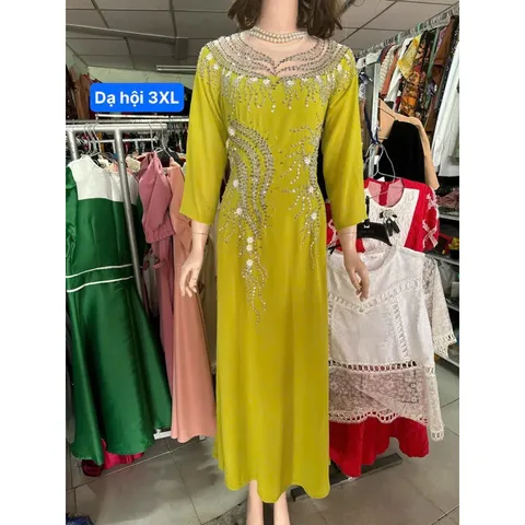 Dạ hội áo dài đính kết sang trọng