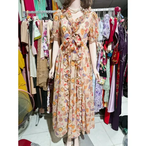 Đầm hoa dáng dài đi biển đi du lịch ..... Đúp lót 2 lớp Hàng có sẵn giao ngay M Size SM Giá 290k