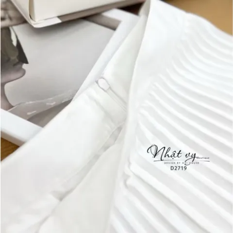 Chân váy trắng dáng dài xếp ly có lót chất liệu tuyết mưa cao cấp phù hợp công sở dạo phố sang chảnh -  Hàng có sẵn