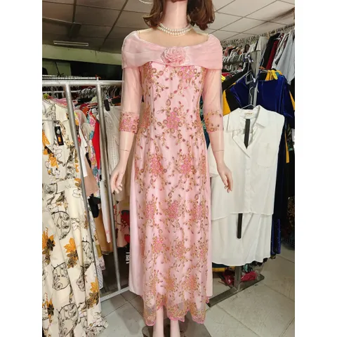 Đầm  Dạ hội áo dài ren Hàng có sẵn giao ngay M Đủ size Bên trong đã có dạng váy  Giá 550k